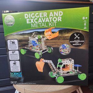 NEW SCIENCE SQUAD Metal Excavator Digger building kit CRAFT DIY BUILD Engineer